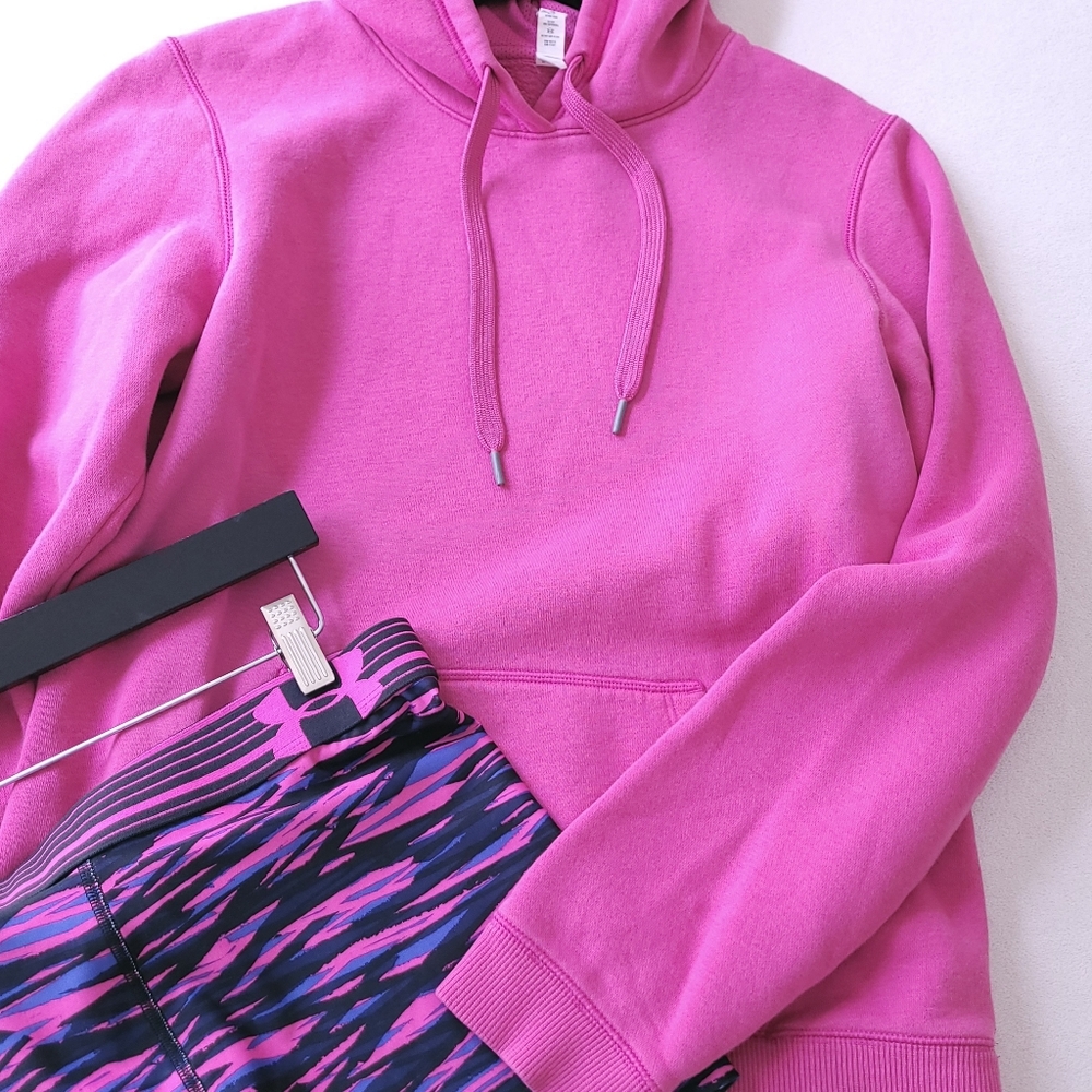 Under Armour (2 Pc) Tonal Logo Hoodie Sweatshirt & Biker Abstract Shorts MEDIUM - Picture 14 of 14